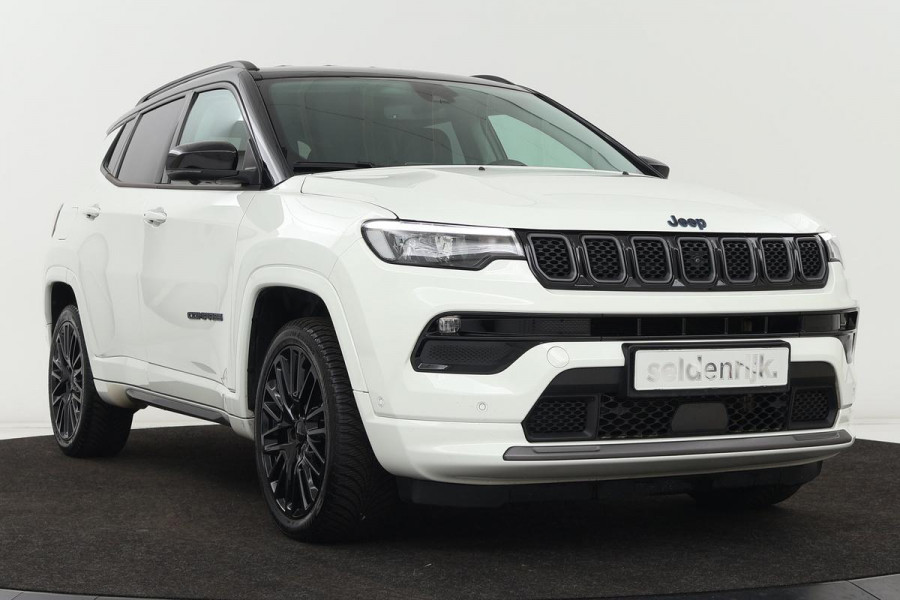 Jeep Compass 4xe 240 Plug-in S | Leder | 360 Camera | Stoel & stuurverwarming | Park Assist | Carplay | Adaptive Cruise | Navigatie