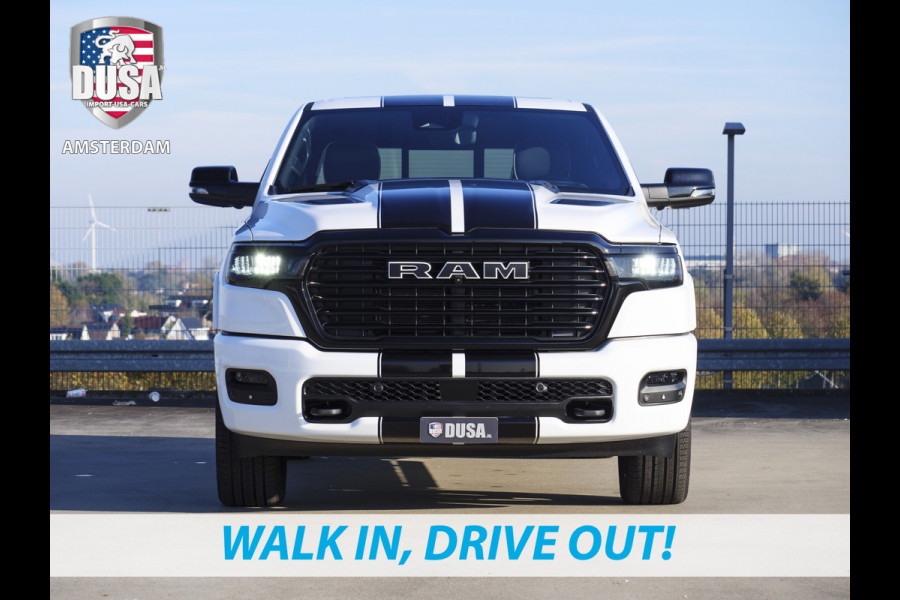 Dodge Ram 1500 | Laramie | Night Edition | 3.0L I6 Hurricane | Crew Cab | 4X4 | Panorama | Niveau regeling | 14,4-inch Touchscreen | Passenger Display | Getoonde accessoires zijn verkrijgbaar tegen meerprijs