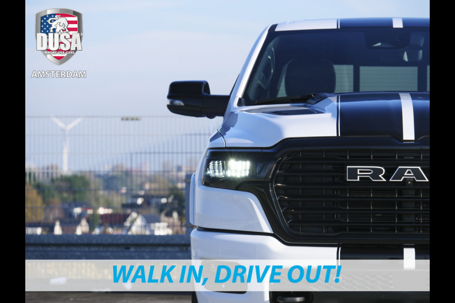 Dodge Ram 1500 | Laramie | Night Edition | 3.0L I6 Hurricane | Crew Cab | 4X4 | Panorama | Niveau regeling | 14,4-inch Touchscreen | Passenger Display | Getoonde accessoires zijn verkrijgbaar tegen meerprijs