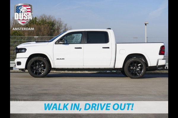 Dodge Ram 1500 | Laramie | Night Edition | 3.0L I6 Hurricane | Crew Cab | 4X4 | Panorama | Niveau regeling | 14,4-inch Touchscreen | Passenger Display | Getoonde accessoires zijn verkrijgbaar tegen meerprijs