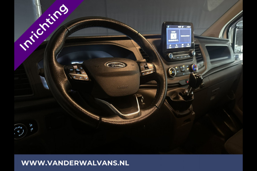 Ford Transit Custom 2.0 TDCI L1H1 inrichting Euro6 Airco | Omvormer | Camera | 2500kg Trekhaak cruisecontrol, parkeersensoren, bijrijdersbank, verwarmde voorruit