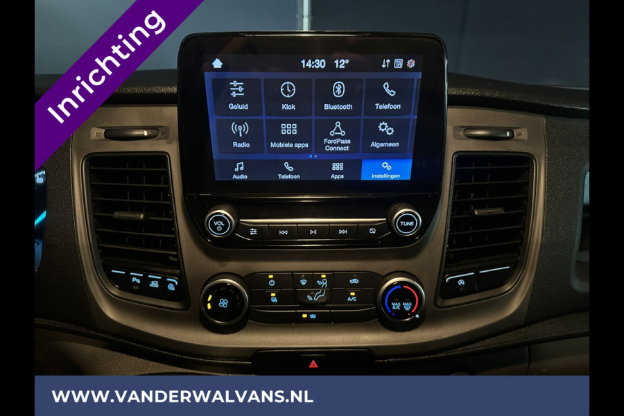 Ford Transit Custom 2.0 TDCI L1H1 inrichting Euro6 Airco | Omvormer | Camera | 2500kg Trekhaak cruisecontrol, parkeersensoren, bijrijdersbank, verwarmde voorruit