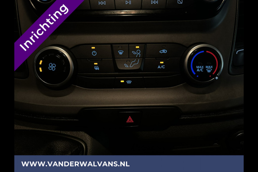 Ford Transit Custom 2.0 TDCI L1H1 inrichting Euro6 Airco | Omvormer | Camera | 2500kg Trekhaak cruisecontrol, parkeersensoren, bijrijdersbank, verwarmde voorruit