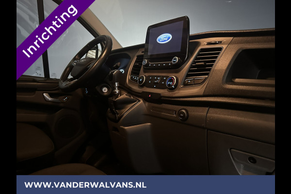 Ford Transit Custom 2.0 TDCI L1H1 inrichting Euro6 Airco | Omvormer | Camera | 2500kg Trekhaak cruisecontrol, parkeersensoren, bijrijdersbank, verwarmde voorruit