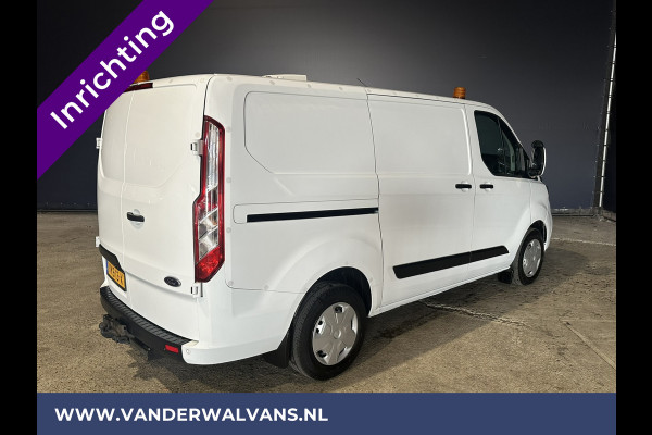 Ford Transit Custom 2.0 TDCI L1H1 inrichting Euro6 Airco | Omvormer | Camera | 2500kg Trekhaak cruisecontrol, parkeersensoren, bijrijdersbank, verwarmde voorruit