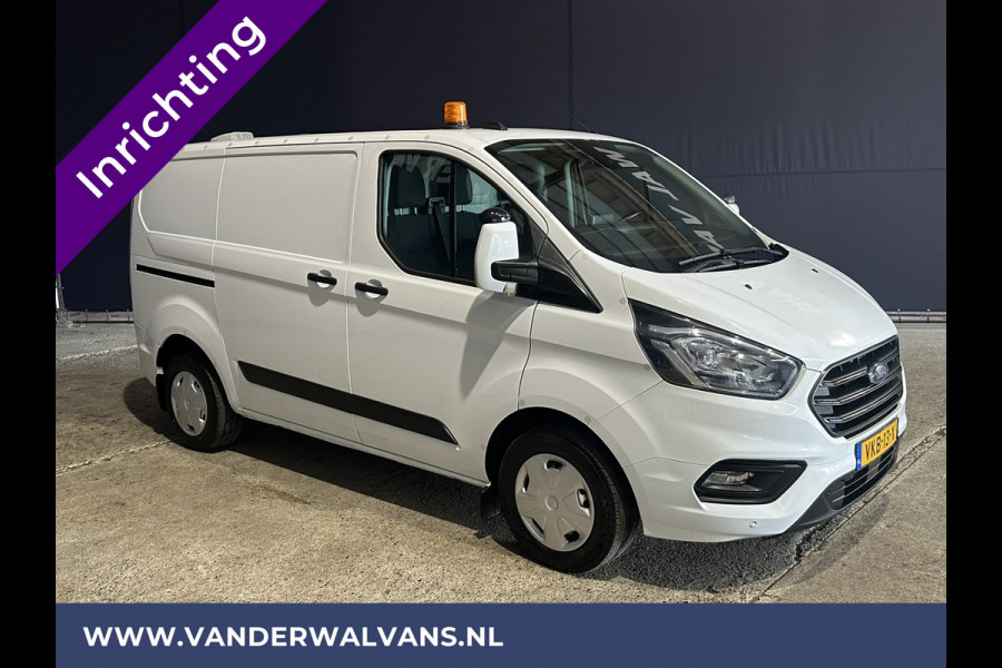 Ford Transit Custom 2.0 TDCI L1H1 inrichting Euro6 Airco | Omvormer | Camera | 2500kg Trekhaak cruisecontrol, parkeersensoren, bijrijdersbank, verwarmde voorruit