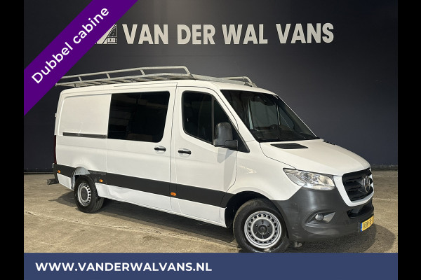 Mercedes-Benz Sprinter 316 CDI 164pk Automaat L2H1 Dubbele cabine Euro6 Airco | XXL Multimediascherm | 5-Zits | Cruisecontrol, camera, navigatie, trekhaak, imperiaal, chauffeursstoel, trap,