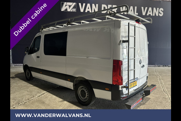 Mercedes-Benz Sprinter 316 CDI 164pk Automaat L2H1 Dubbele cabine Euro6 Airco | XXL Multimediascherm | 5-Zits | Cruisecontrol, camera, navigatie, trekhaak, imperiaal, chauffeursstoel, trap,