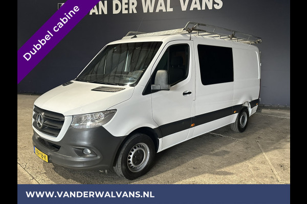 Mercedes-Benz Sprinter 316 CDI 164pk Automaat L2H1 Dubbele cabine Euro6 Airco | XXL Multimediascherm | 5-Zits | Cruisecontrol, camera, navigatie, trekhaak, imperiaal, chauffeursstoel, trap,