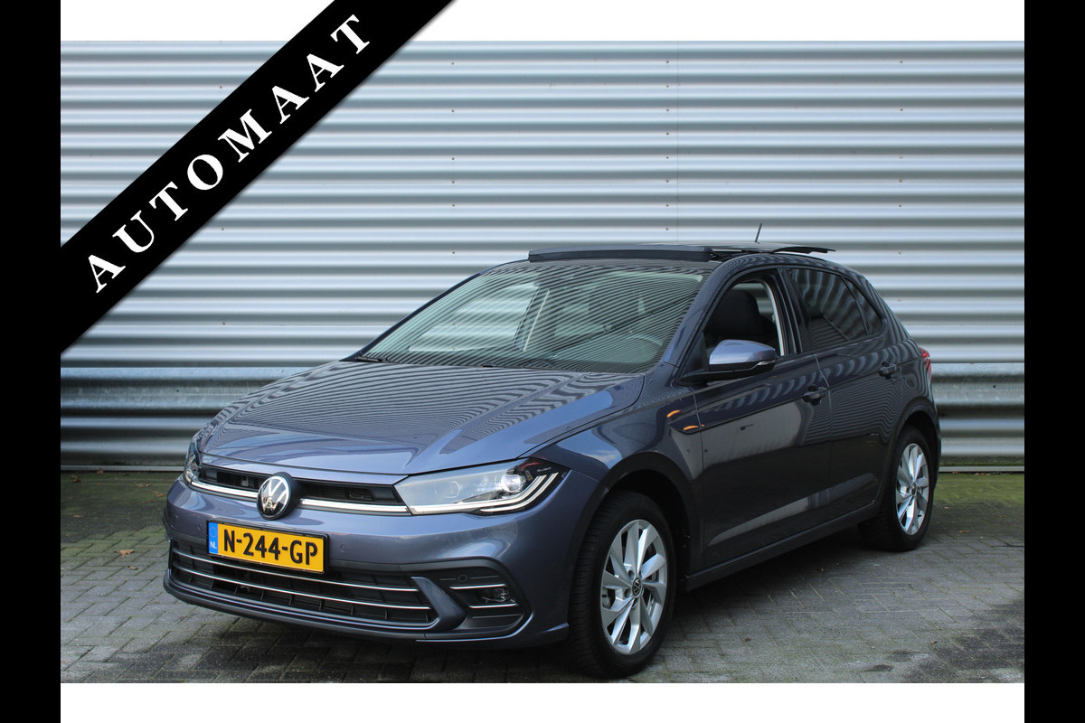 Volkswagen Polo 1.0 TSI 96pk Style DSG7 Panoramadak NL-Auto NAP Nieuw Model IQ-Light Dig. Cockpit Clima Cruise Navi Camera 16"LMV