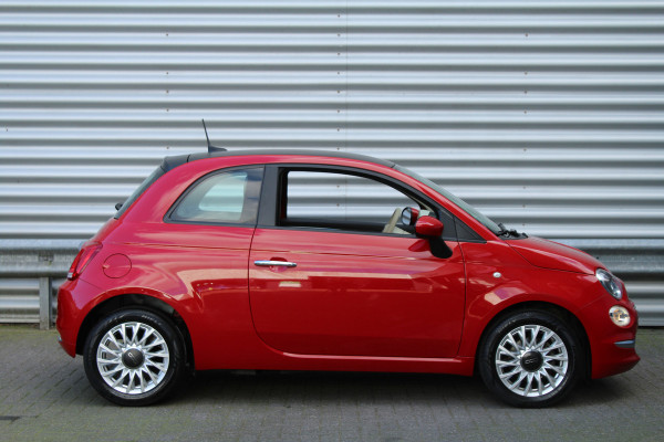 Fiat 500 1.0 70pk Hybrid Lounge NL-Auto NAP Airco Cruise Carplay El. Ramen 15"LMV