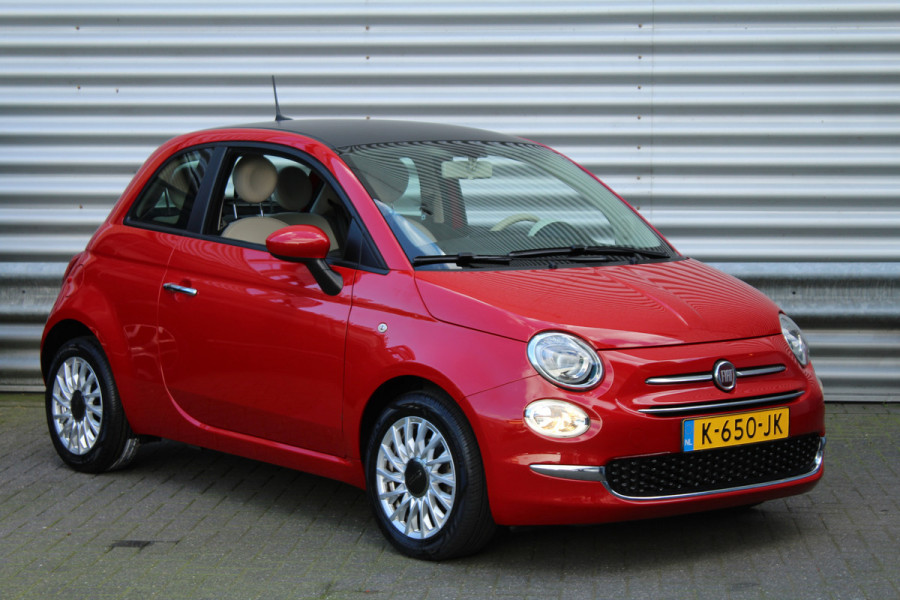 Fiat 500 1.0 70pk Hybrid Lounge NL-Auto NAP Airco Cruise Carplay El. Ramen 15"LMV