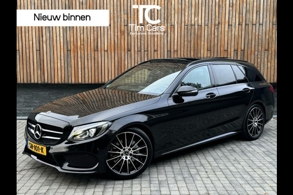 Mercedes-Benz C-Klasse Estate 180 AMG-line Automaat | Panoramadak | Lederen bekleding | Stoelverwarming | Burmester Audio | Achteruitrijcamera | LED ve