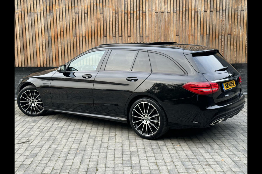 Mercedes-Benz C-Klasse Estate 180 AMG-line Automaat | Panoramadak | Lederen bekleding | Stoelverwarming | Burmester Audio | Achteruitrijcamera | LED ve