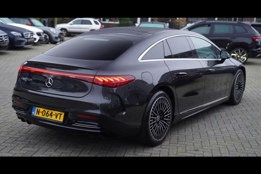 Mercedes-Benz EQS 450+ AMG Line 108 kWh AMG | Burmester | 4wielbesturing | Massage | Panorama | Luxe Leder | 360 cam | HuD | Memor