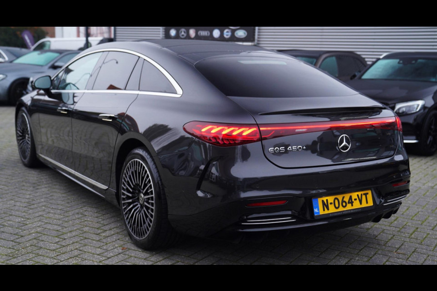 Mercedes-Benz EQS 450+ AMG Line 108 kWh AMG | Burmester | 4wielbesturing | Massage | Panorama | Luxe Leder | 360 cam | HuD | Memor