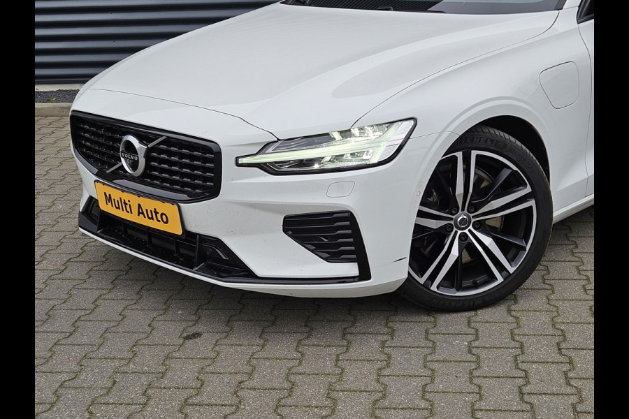 Volvo V60 T8 Recharge AWD R-Design Plug In Hybrid PHEV | Panodak | Adaptive Cruise | Lederen Sportstoelen Memory | Head Up | Harman Kardon | 360 Camera | Pilot Assist |