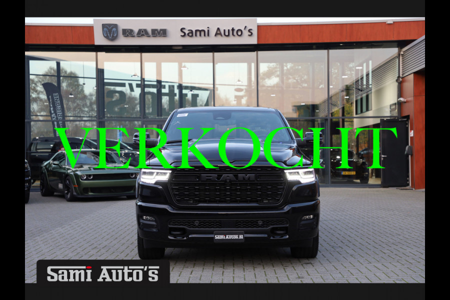 Dodge Ram 1500 LIMITED NIGHT H.O 540PK 706 Nm 2025 | XB9 | MASSAGE | BOM VOL | CREW CAB | DUBBELE CABINE | GRIJSKENTEKEN | €99950,- EXCL BTW | VOORRAAD 2259 - 9038