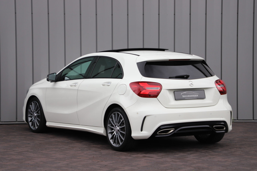 Mercedes-Benz A-Klasse 180 AMG Aut7 122PK | Pano | Sfeerverlichting | Keyles-go | Harman/kardon | Clima | Leder | Stoelverw. | Led | 2017.