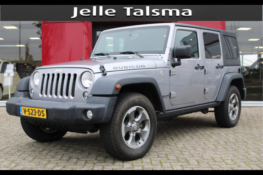 Jeep Wrangler 2.8 CRD Rubicon Grijs Kenteken! | Trekhaak Afneembaar | Navigatie | Airco | Stoelverwarming