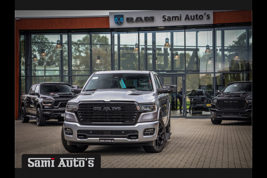 Dodge Ram 2025 NIGHT PREMIUM | BOM VOL + 14.4 INCH SCHERM BOM VOL | LUCHTVERING | HUD | HURRICAN 420PK 636 Nm TWIN TURBO | PRIJS MET LPG E DUBBELE CABINE | PICK UP | 5 PERSOONS | DC | GRIJSKENTEKEN | VOORRAAD NR 2215 - 4984