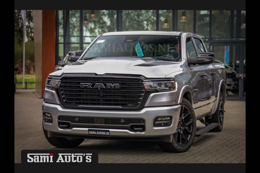 Dodge Ram 2025 NIGHT PREMIUM | BOM VOL + 14.4 INCH SCHERM BOM VOL | LUCHTVERING | HUD | HURRICAN 420PK 636 Nm TWIN TURBO | PRIJS MET LPG E DUBBELE CABINE | PICK UP | 5 PERSOONS | DC | GRIJSKENTEKEN | VOORRAAD NR 2215 - 4984