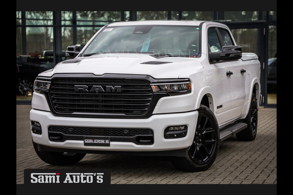 Dodge Ram 2025 LARAMIE NIGHT | 14,4 SCHERM + 10.2 INCH PASSENGER SCREEN | HURRICAN 420PK 636 Nm TWIN TURBO | PRIJS MET LPG EN COVER EN GAR DUBBELE CABINE | PICK UP | 5 PERSOONS | DC | GRIJSKENTEKEN | VOORAAD 2223 - 5047