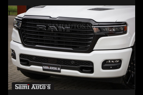 Dodge Ram PREMIUM NIGHT 2025 | BOM VOL + 14.4 INCH SCHERM BOM VOL | LUCHTVERING | HUD | HURRICAN 420PK 636 Nm TWIN TURBO | PRIJS MET LPG E DUBBELE CABINE | PICK UP | 5 PERSOONS | DC | GRIJSKENTEKEN | PW7 BRIGHT WHITE | VOORRAAD NR 2230 - 8765