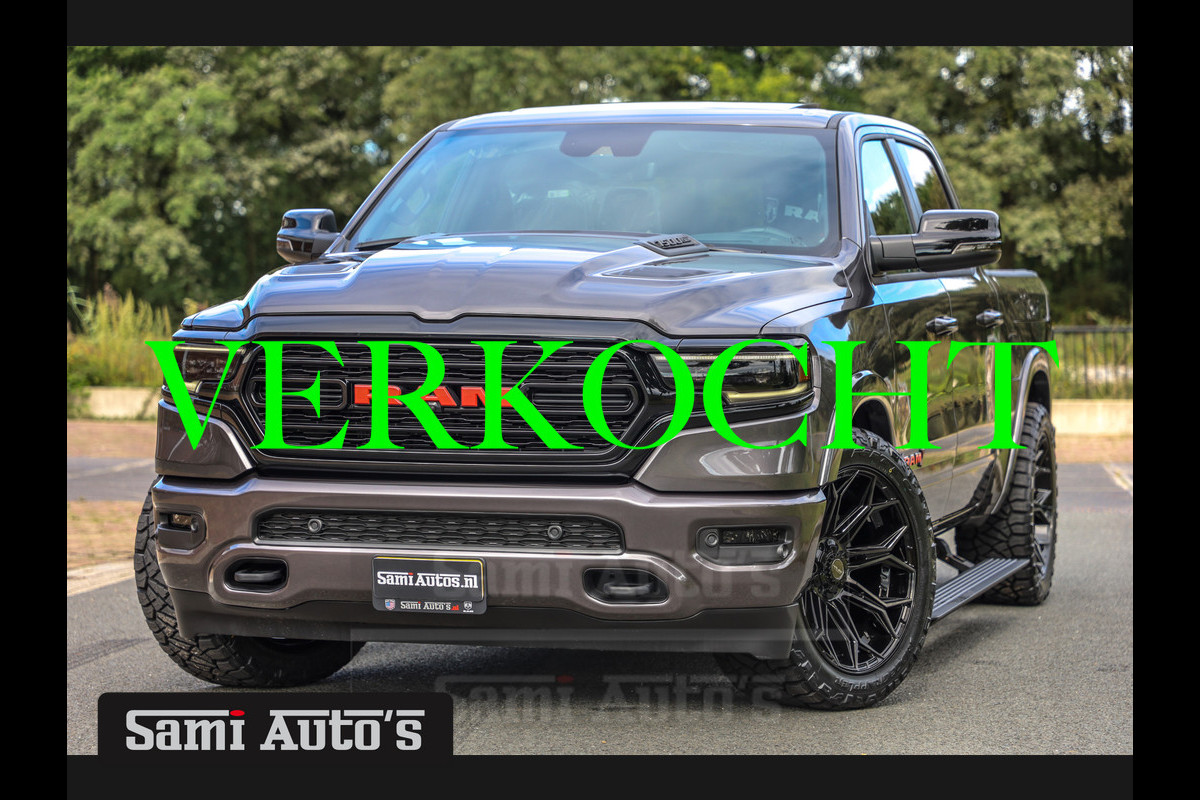 Dodge Ram 1500 LIMITED NIGHT | VIRTUAL | XB9 | LPG + COVER | BOM EN BOM VOL | 5.7 V8 HEMI 402PK | 4X4 | CREWCAB DC | 5 PERSOONS BEDRIJFSAUTO | DUBBELE CABINE | VOORRAAD NR  2139 - 4169  | MET LPG EN GARANTIE EN BAKFLIP COVER EN HEAD-UP |