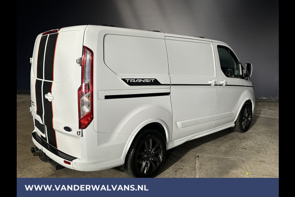 Ford Transit Custom 2.0 TDCI 185pk L1H1 SPORT Euro6 Airco | Camera | Navigatie | XENON | Android Auto | Cruisecontrol LED, LM velgen, Trekhaak, Stoelverwarming, Verwarmde voorruit, Parkeersensoren, Leder, Bijrijdersbank