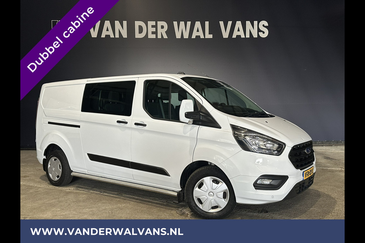 Ford Transit Custom 2.0 TDCI 130pk L2H1 Dubbele cabine Euro6 Airco | 6-Zits | 2800kg Trekhaak | Navigatie Camera, Cruisecontrol, LED, Stoelverwarming, Parkeersensoren