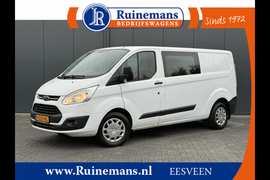 Ford Transit Custom 2.0 TDCI 131 PK EURO 6 / L2H1 / 1e EIG. / DUBBELE CABINE / 2.8 TONS TREKHAAK / AIRCO / DUBBEL CABINE