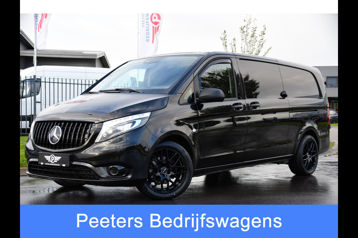 Mercedes-Benz Vito 116 CDI Extra Lang Black Edition Camera, Cruise, Carplay, 2 x Schuifdeur, 164PK, Automaat, LED, Stoelverwarming, UNIEK!