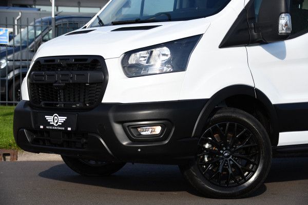 Ford Transit 350 2.0 TDCI L3H2 Black & White Edition Cruise, Carplay, Stoelverwarming, NAVI, 130PK, Multimedia, Sensoren, Trekhaak, UNIEK!