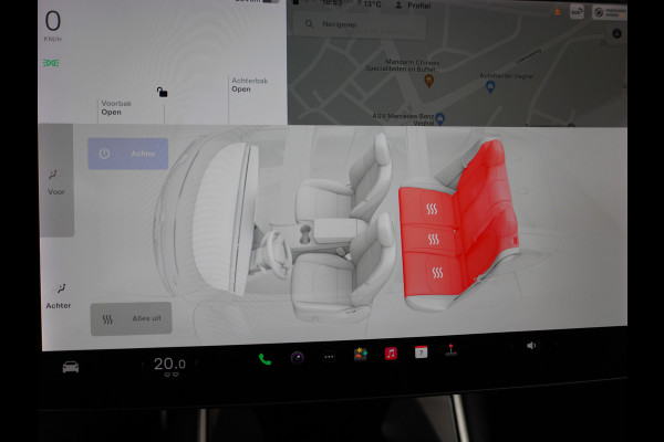 Tesla Model 3 Performance 513pk 3,4 sec 0-100 ! 20"lm FSD-vb. AutoPilot Carbon-Spoiler Premium-HiFi Pano.dak Camera Leer Adaptive-Cruise+Stop& Navigatiesysteem full map LED-a+v Comfortstoel(en) ACC Dual-ECC DAB Voorverwarmen interieur via App Keyless via Telefoonsleutel One-Pedal-Drive 4wd Rode Remklauwen Carbon-Spoiler Premium Audio Veel grip door 4WD vierwielaandrijving.  Origineel Nederlandse auto !