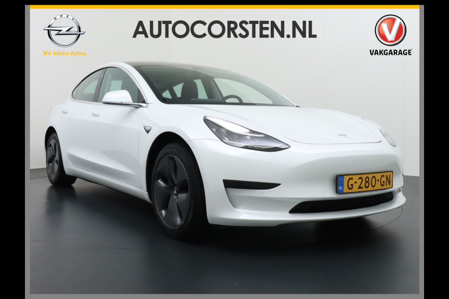 Tesla Model 3 SR+60kWh 325PK AutoPilot FSD.vb Premium-Luidsprekers Leer PanoDak Adaptive cruise 18" Camera's Elektr.-Stuur+Stoelen+Spiegels+Ge Ecc Navigatiesysteem full map LED-a+v Comfortstoel(en) ACC Dual-ECC DAB Voorverwarmen interieur via App Keyless via Telefoonsleutel One-Pedal-Drive