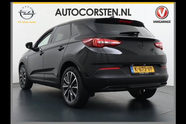 Opel Grandland X 1.6T 180PK Automaat Apple Carplay Android Auto Panoramadak Navi Ecc 360° Camera DAB Bluetooth Draadloze tel.lader Denon® Sound Dodehoek detector Lane Assist Lmv 19" Regen-Licht Sensor Pdc Adaptief licht Led Business Elegance 1e Eigenaar