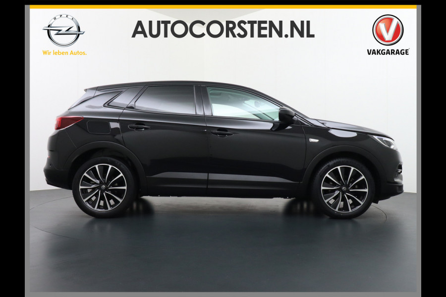 Opel Grandland X 1.6T 180PK Automaat Apple Carplay Android Auto Panoramadak Navi Ecc 360° Camera DAB Bluetooth Draadloze tel.lader Denon® Sound Dodehoek detector Lane Assist Lmv 19" Regen-Licht Sensor Pdc Adaptief licht Led Business Elegance 1e Eigenaar