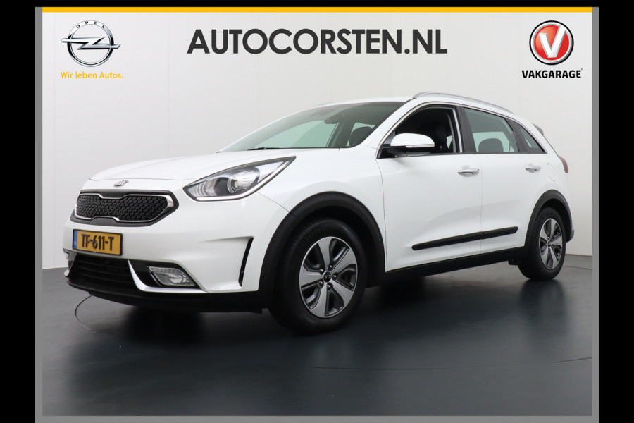 Kia Niro Hybrid AUT.6 DynamicLine Leer Navi Camera Apple Carplay Android Auto Spoorassistent active Keyless Pdc Tel. Usb Ecc Cruise Lane- Decordelen chroom  Glas solar control Voorruit verwarmbaar OPrig. NLse auto