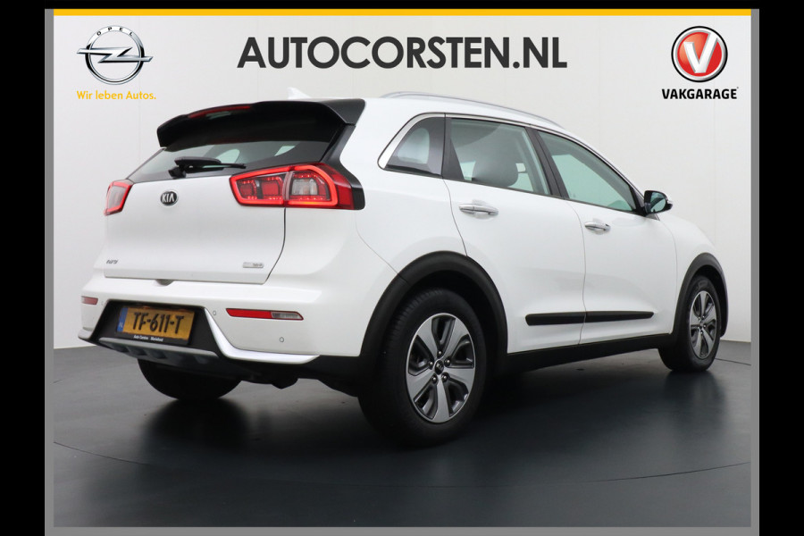 Kia Niro Hybrid AUT.6 DynamicLine Leer Navi Camera Apple Carplay Android Auto Spoorassistent active Keyless Pdc Tel. Usb Ecc Cruise Lane- Decordelen chroom  Glas solar control Voorruit verwarmbaar OPrig. NLse auto