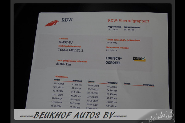 Tesla Model 3 Standard RWD Plus 60 kWh Nav Pano Leer Soh 88%