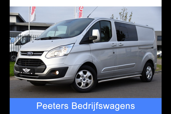 Ford Transit Custom 2.0 TDCI L2H1 Limited DC Camera, Cruise, Sensoren, Automaat, 170PK, Stoelverwarming, 2 x Schuifdeur, UNIEK!