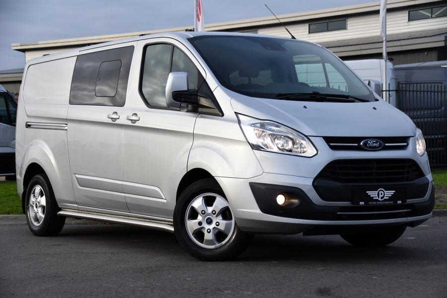 Ford Transit Custom 2.0 TDCI L2H1 Limited DC Camera, Cruise, Sensoren, Automaat, 170PK, Stoelverwarming, 2 x Schuifdeur, UNIEK!