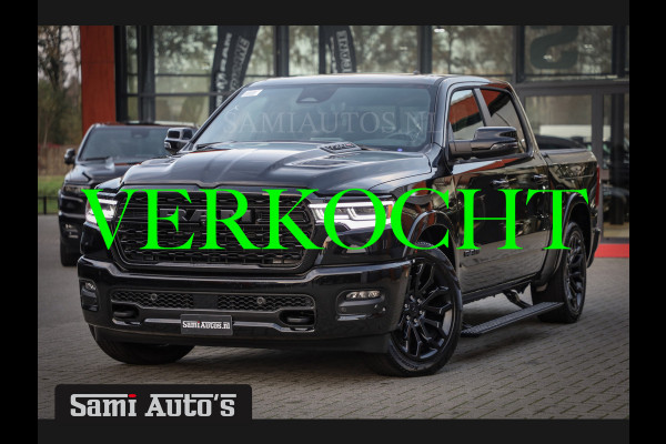 Dodge Ram 1500 LIMITED NIGHT 540PK 706 Nm 2025 | XB9 | MASSAGE | BOM VOL | CREW CAB | DUBBELE CABINE | GRIJSKENTEKEN | €99950,- EXCL BTW | VOORRAAD 2251 - 7725