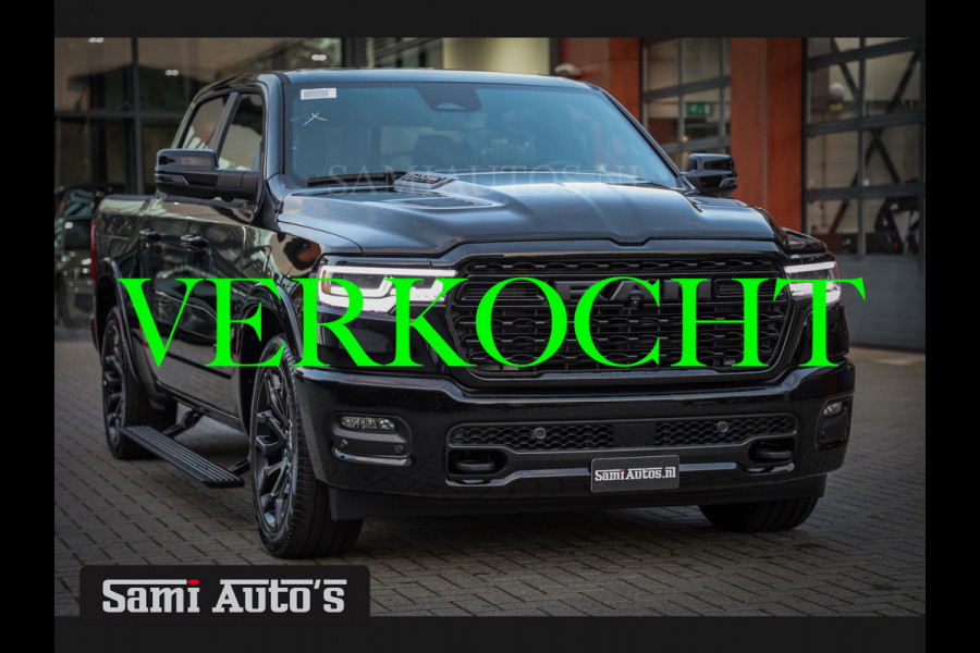 Dodge Ram 1500 LIMITED NIGHT 540PK 706 Nm 2025 | XB9 | MASSAGE | BOM VOL | CREW CAB | DUBBELE CABINE | GRIJSKENTEKEN | €99950,- EXCL BTW | VOORRAAD 2251 - 7725