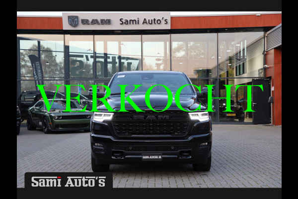 Dodge Ram 1500 LIMITED NIGHT 540PK 706 Nm 2025 | XB9 | MASSAGE | BOM VOL | CREW CAB | DUBBELE CABINE | GRIJSKENTEKEN | €99950,- EXCL BTW | VOORRAAD 2251 - 7725