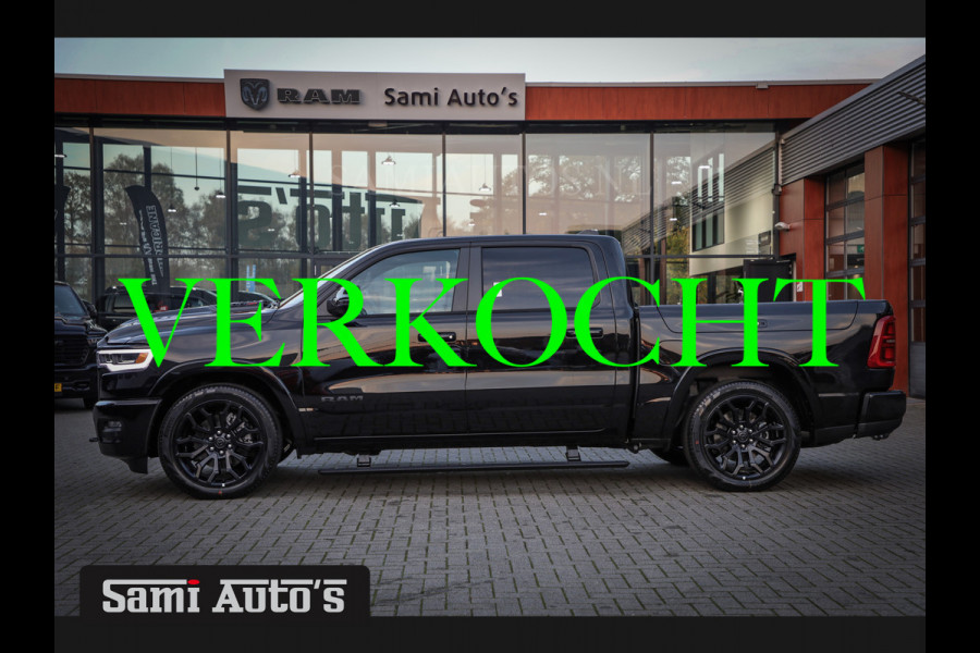 Dodge Ram 1500 LIMITED NIGHT 540PK 706 Nm 2025 | XB9 | MASSAGE | BOM VOL | CREW CAB | DUBBELE CABINE | GRIJSKENTEKEN | €99950,- EXCL BTW | VOORRAAD 2251 - 7725