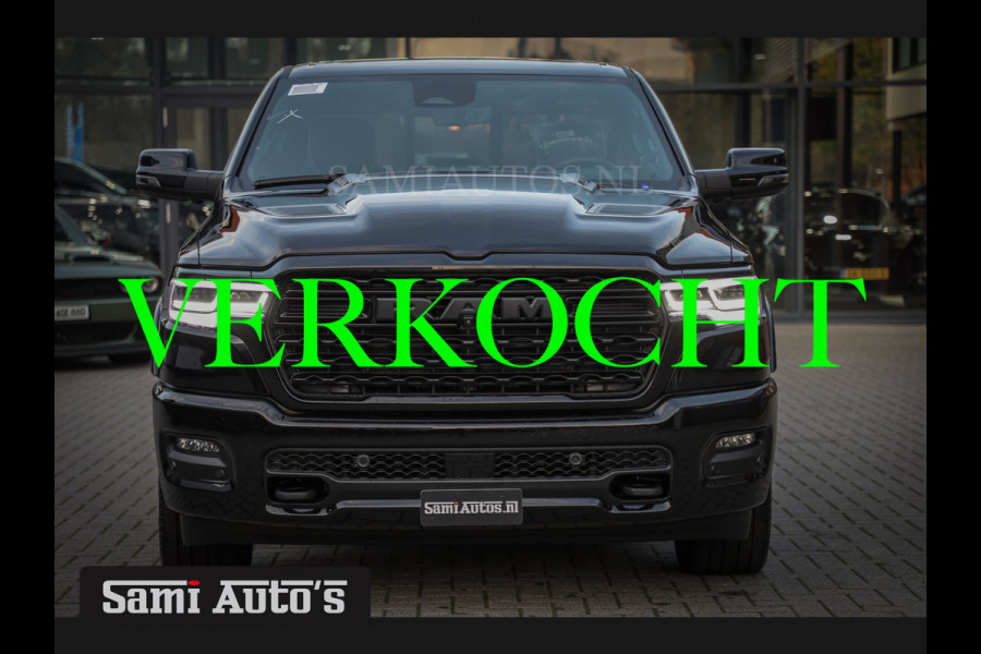 Dodge Ram 1500 LIMITED NIGHT 540PK 706 Nm 2025 | XB9 | MASSAGE | BOM VOL | CREW CAB | DUBBELE CABINE | GRIJSKENTEKEN | €99950,- EXCL BTW | VOORRAAD 2251 - 7725