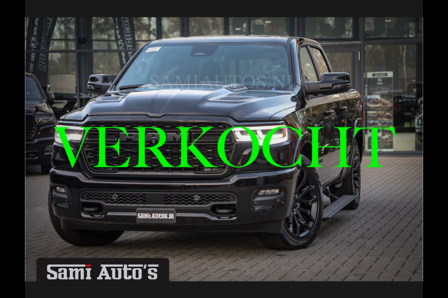 Dodge Ram 1500 LIMITED NIGHT 540PK 706 Nm 2025 | XB9 | MASSAGE | BOM VOL | CREW CAB | DUBBELE CABINE | GRIJSKENTEKEN | €99950,- EXCL BTW | VOORRAAD 2251 - 7725