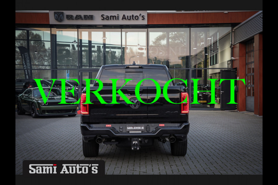 Dodge Ram 1500 LIMITED NIGHT 540PK 706 Nm 2025 | XB9 | MASSAGE | BOM VOL | CREW CAB | DUBBELE CABINE | GRIJSKENTEKEN | €99950,- EXCL BTW | VOORRAAD 2251 - 7725